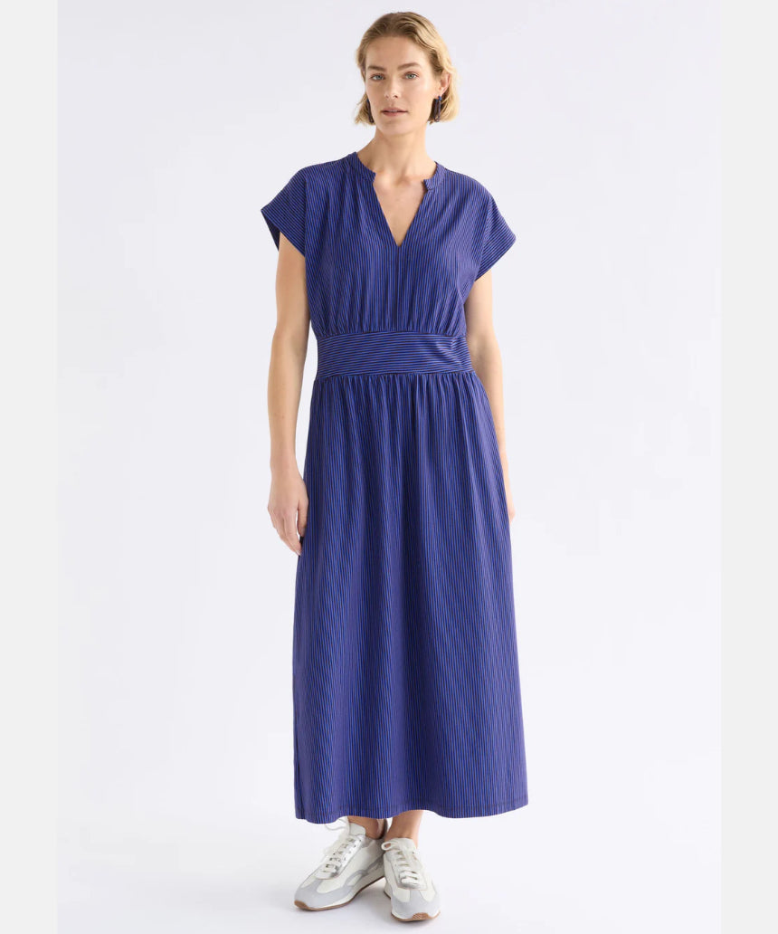 Elk - Evve Dress Chocolate/Cobalt, Clothing, Elk - Say It Sister
