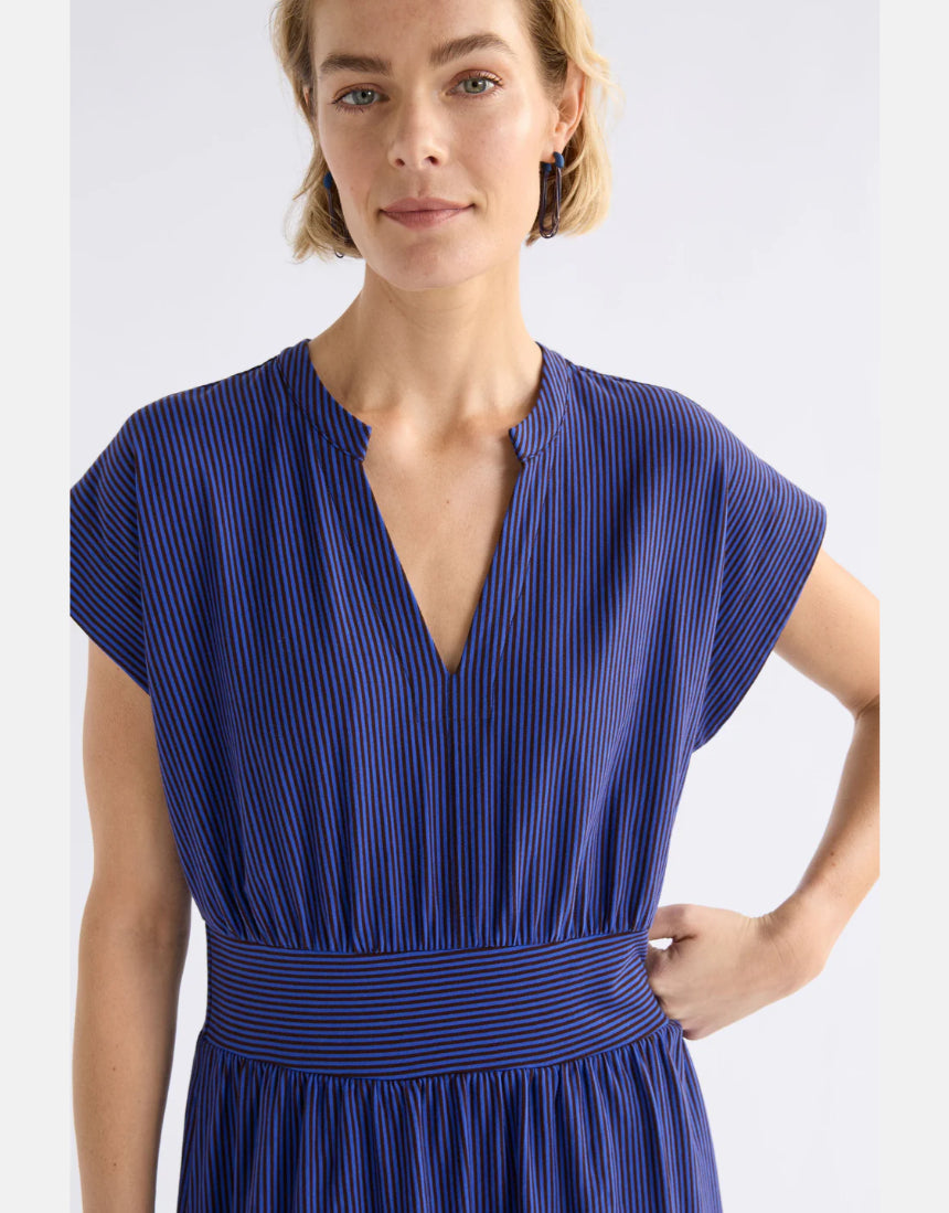 Elk - Evve Dress Chocolate/Cobalt, Clothing, Elk - Say It Sister
