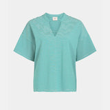 Elk - Evve Tshirt Bright Teal/White, Clothing, Elk - Say It Sister