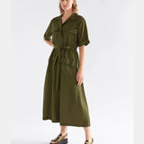 Elk - Eine Shirt Dress Bright Olive, Clothing, Elk - Say It Sister
