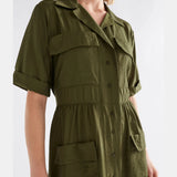 Elk - Eine Shirt Dress Bright Olive, Clothing, Elk - Say It Sister