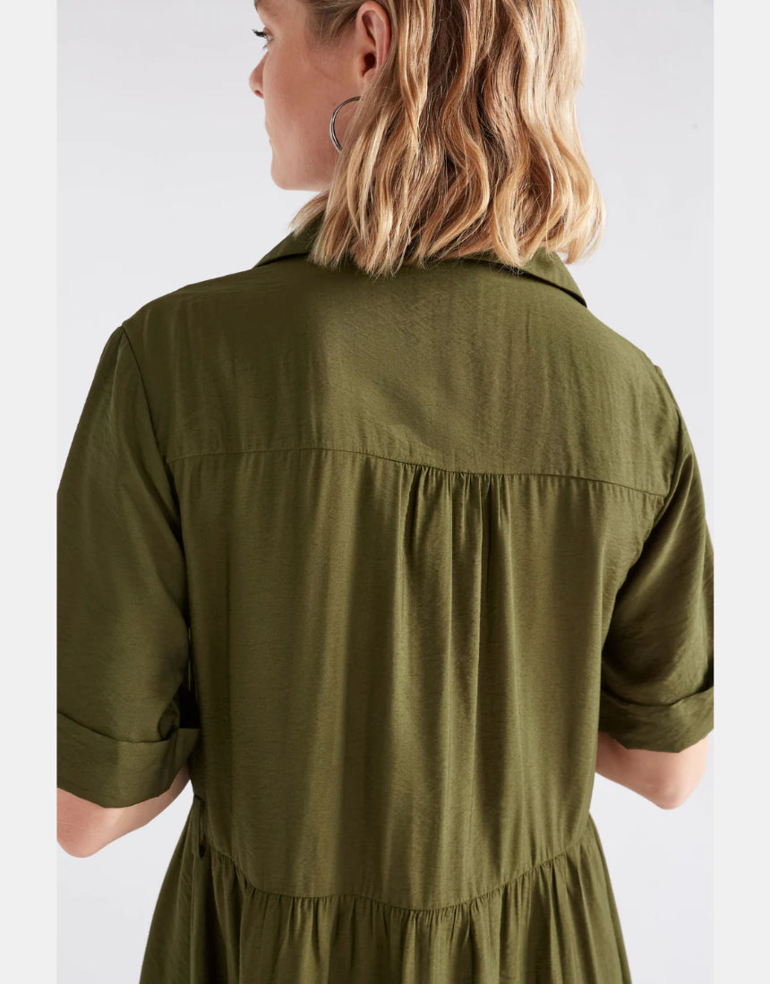 Elk - Eine Shirt Dress Bright Olive, Clothing, Elk - Say It Sister
