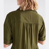 Elk - Eine Shirt Dress Bright Olive, Clothing, Elk - Say It Sister
