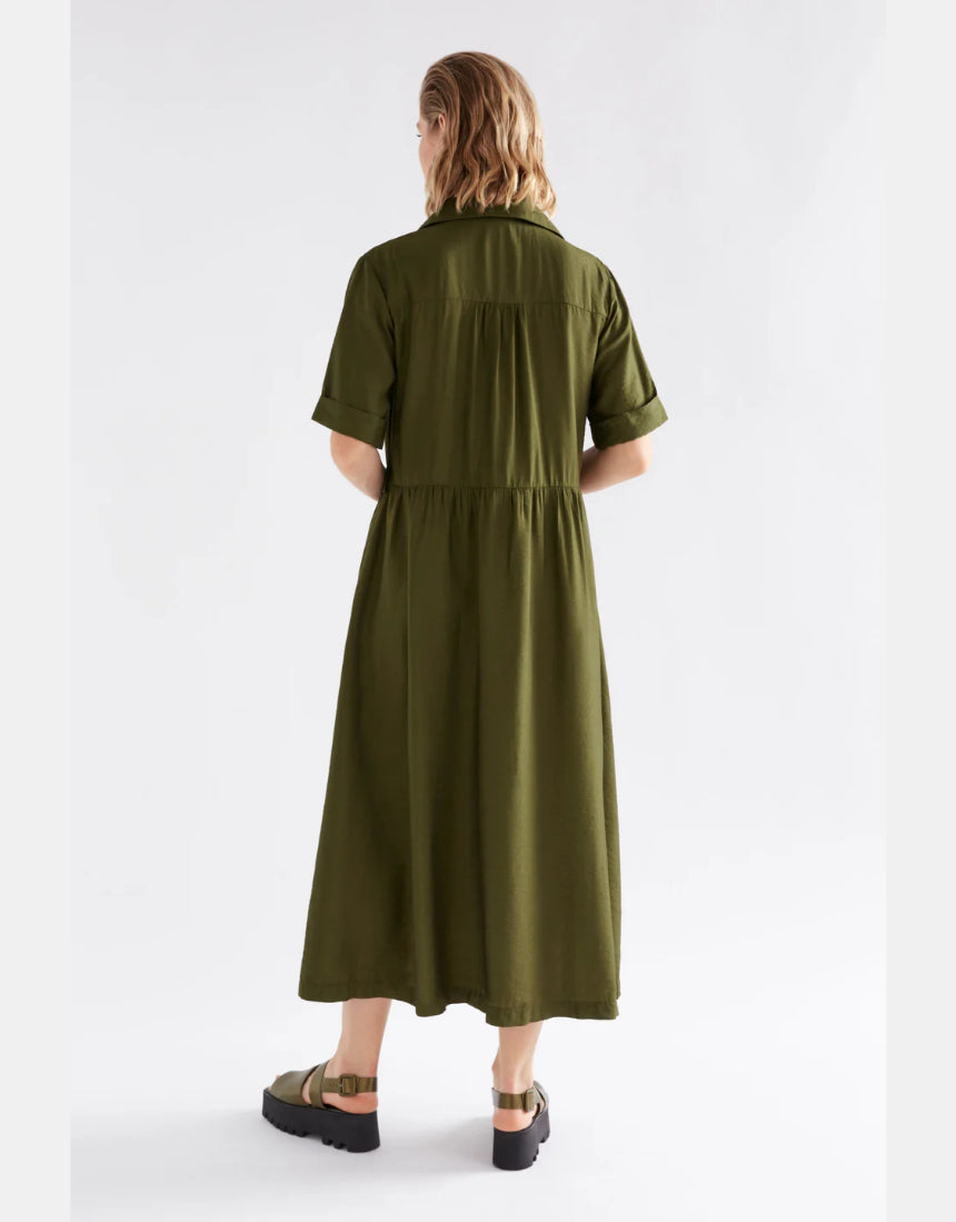 Elk - Eine Shirt Dress Bright Olive, Clothing, Elk - Say It Sister