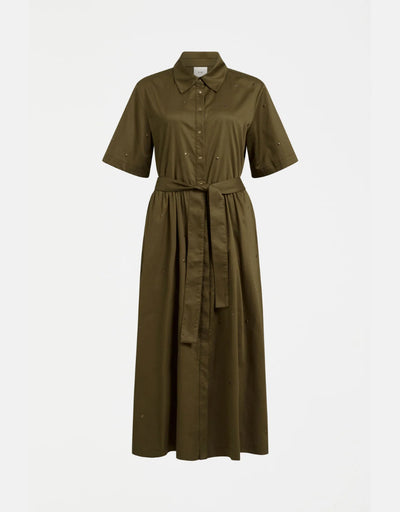 Elk - Stuud Long Shirt Dress Olive, Clothing, Elk - Say It Sister