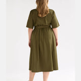 Elk - Stuud Long Shirt Dress Olive, Clothing, Elk - Say It Sister