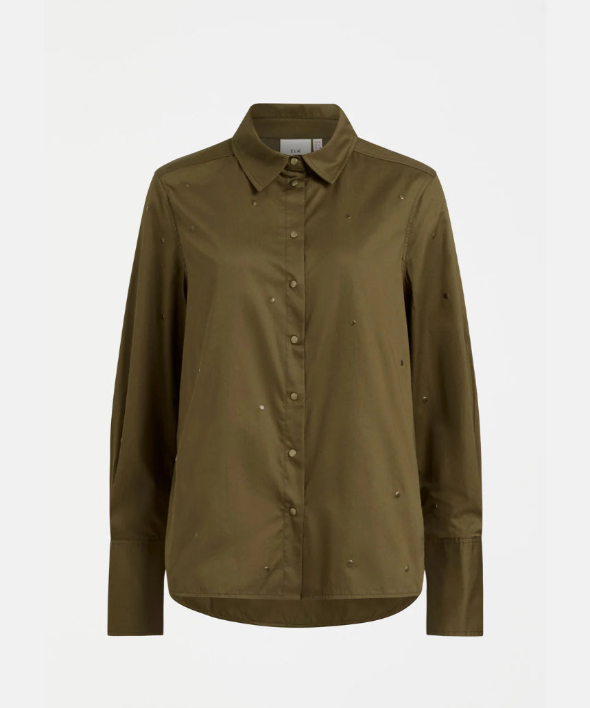 Elk - Stuud Long Shirt Olive, Clothing, Elk - Say It Sister
