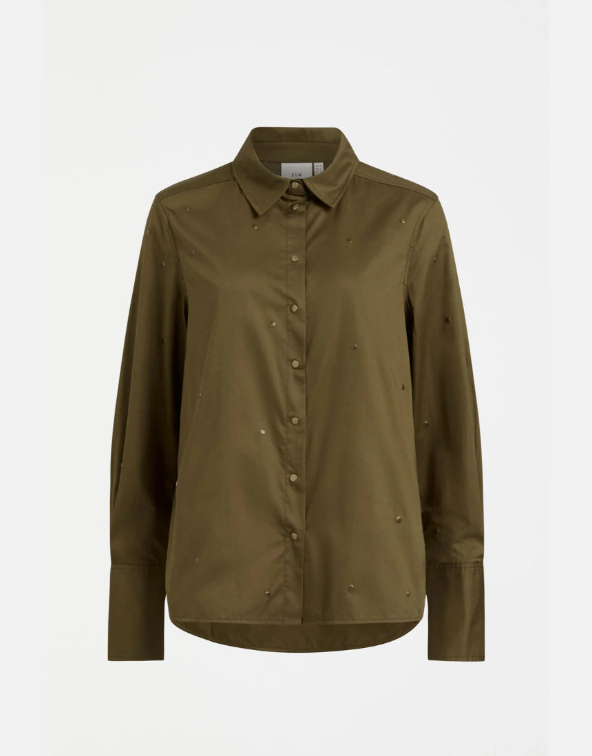 Elk - Stuud Long Shirt Olive, Clothing, Elk - Say It Sister