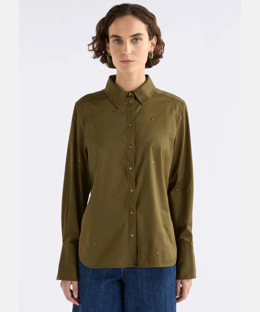 Elk - Stuud Long Shirt Olive, Clothing, Elk - Say It Sister
