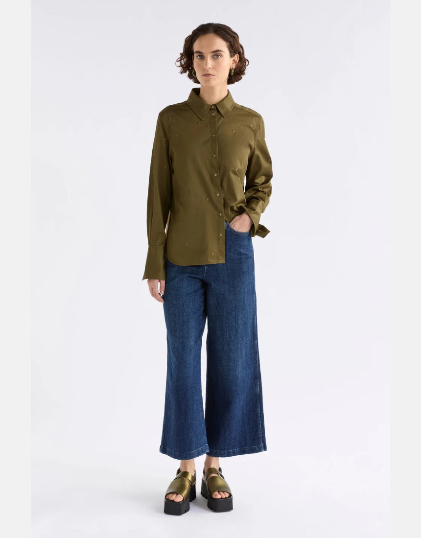 Elk - Stuud Long Shirt Olive, Clothing, Elk - Say It Sister