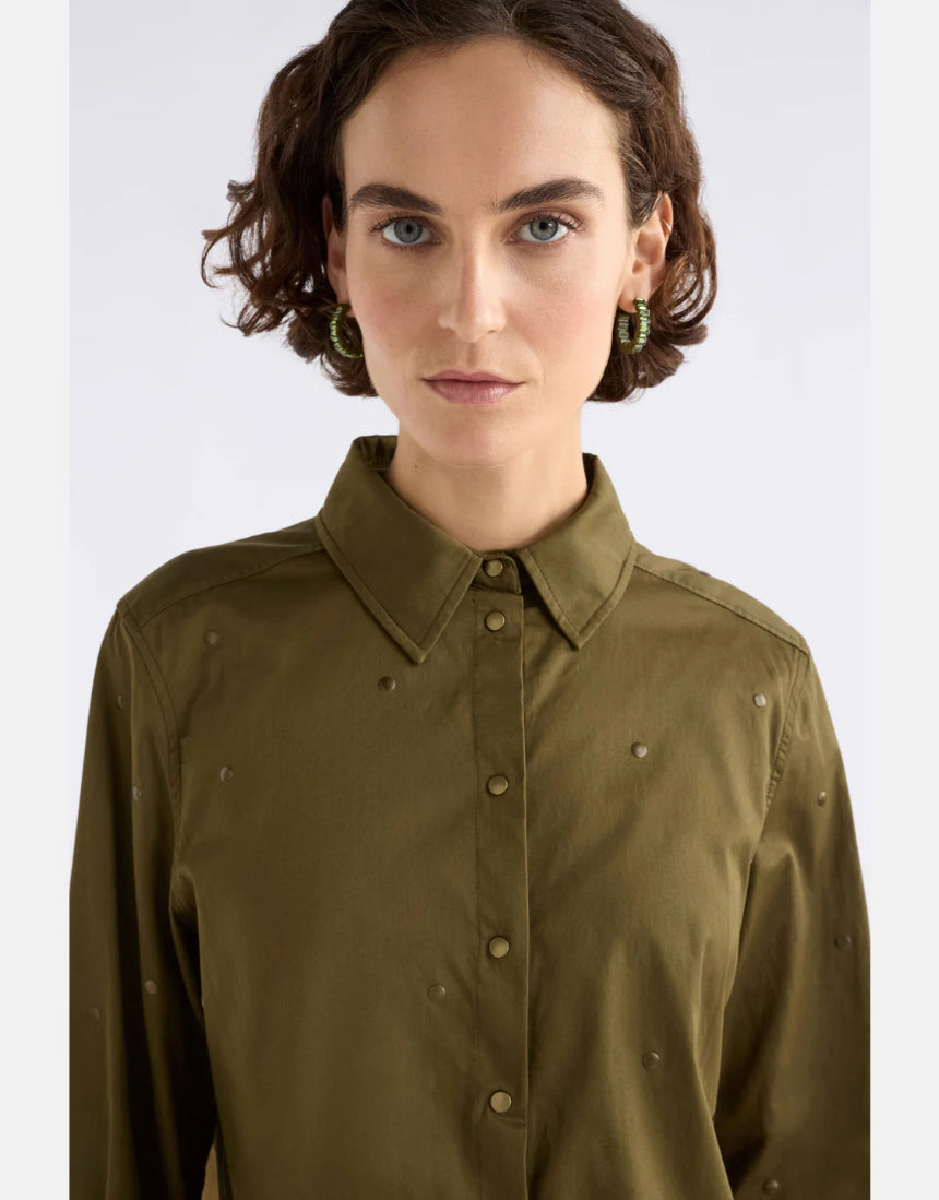 Elk - Stuud Long Shirt Olive, Clothing, Elk - Say It Sister
