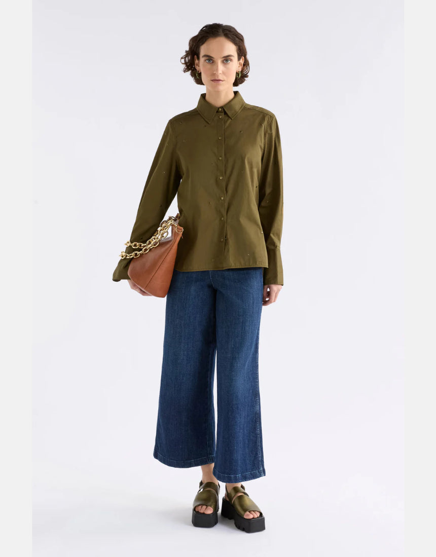Elk - Stuud Long Shirt Olive, Clothing, Elk - Say It Sister