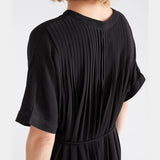 Black Elk Omia Shirt Dress, lightweight casual clothing with a relaxed fit, displayed flat on a white background.