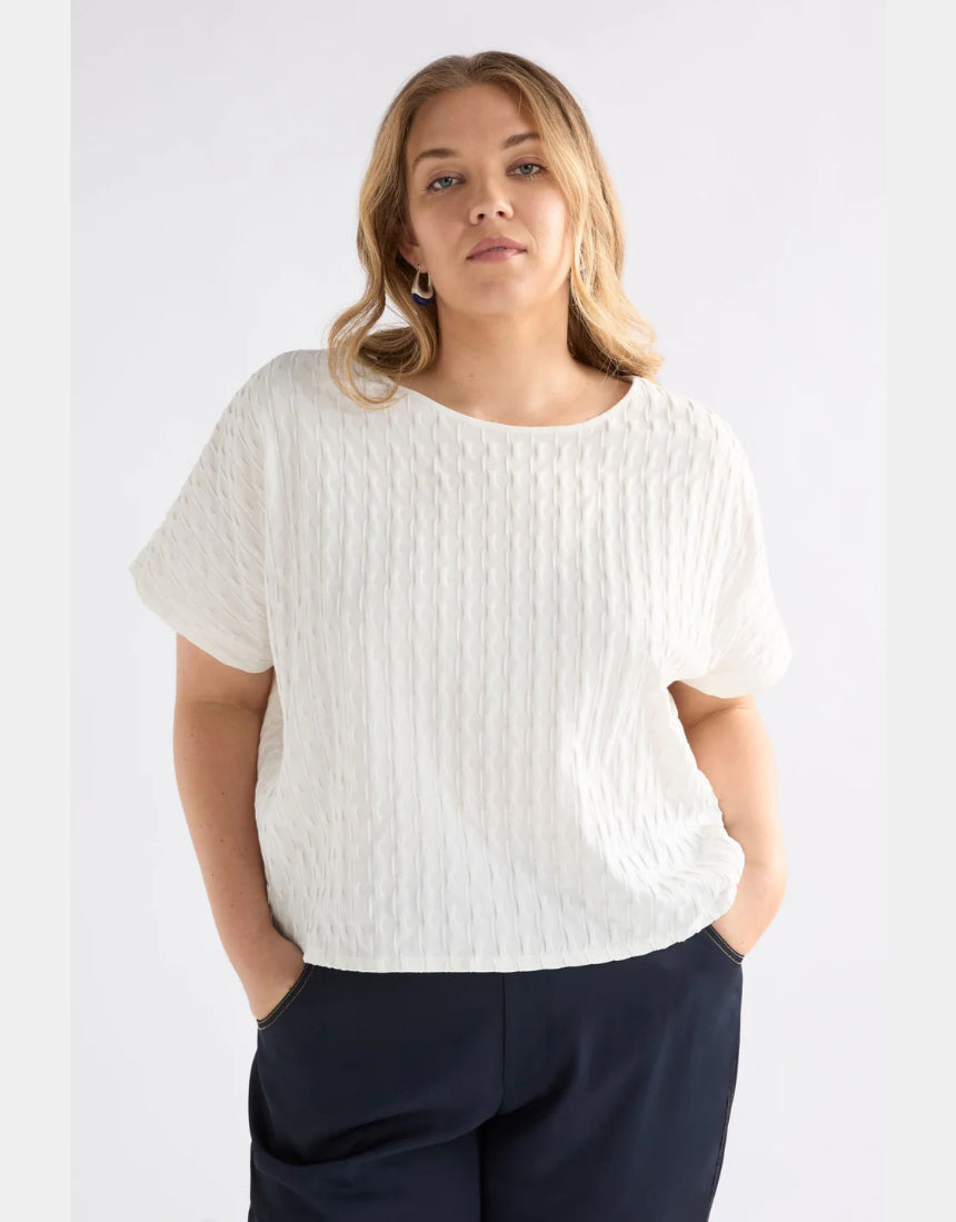 Elk - Orta Boxy Tshirt White, Clothing, Elk - Say It Sister
