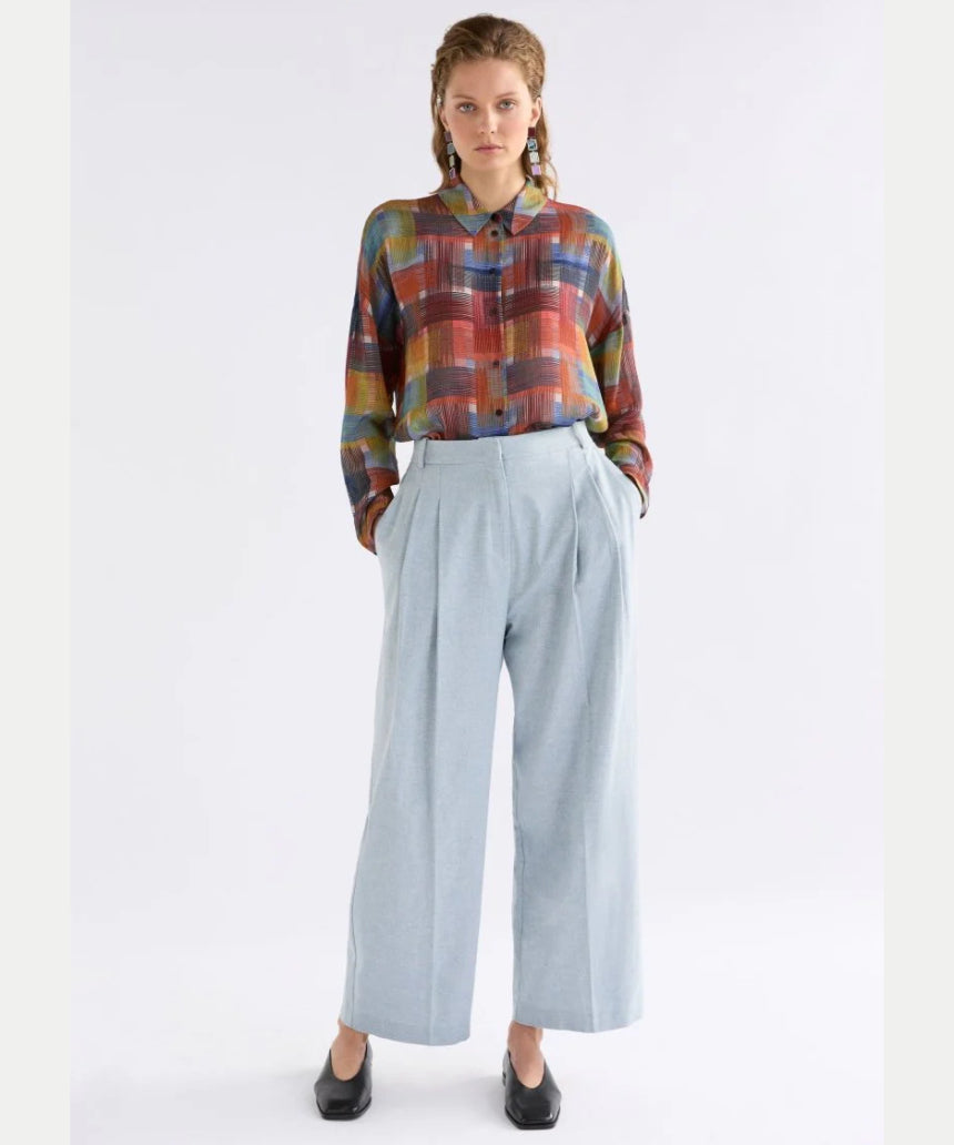 Light wash Elk Hanning Pant in denim, featuring a relaxed fit and classic five-pocket design, perfect for casual wear.