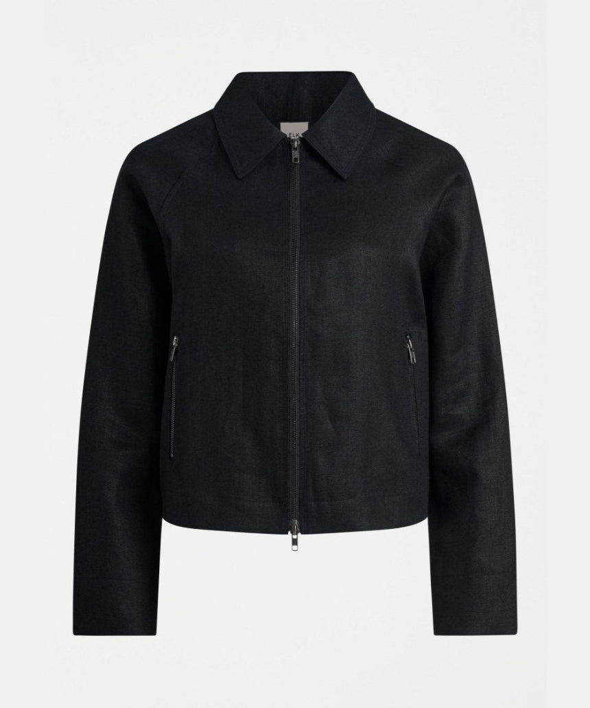 Elk Altairs Jacket in burnt chocolate, a stylish men's clothing item with a warm, casual fit and durable fabric.