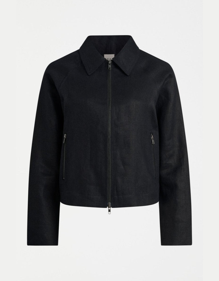 Elk Altairs Jacket in burnt chocolate, a stylish men's clothing item with a warm, casual fit and durable fabric.