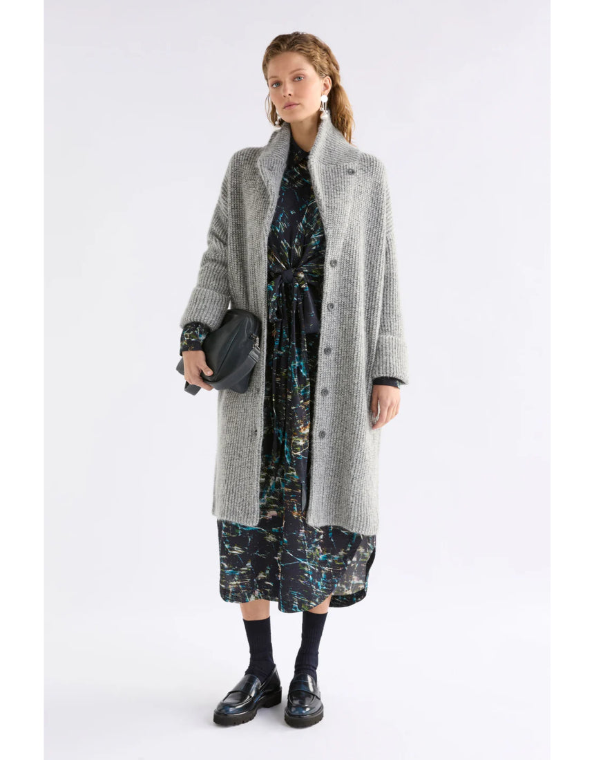 Elk Kallio Dress in Norda print, showcasing a stylish women's clothing dress with a vibrant, patterned design and comfortable fit.
