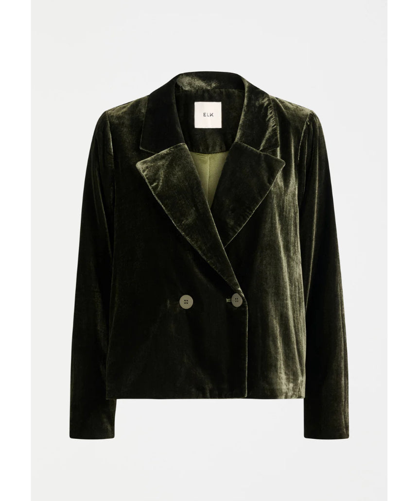 Elk - Suuri Double Breasted Blazer Deep Olive, Clothing, Elk - Say It Sister