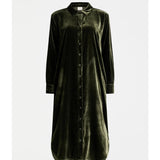 Elk - Suuri Velvet Dress Deep Olive, Clothing, Elk - Say It Sister
