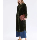 Elk - Suuri Velvet Dress Deep Olive, Clothing, Elk - Say It Sister