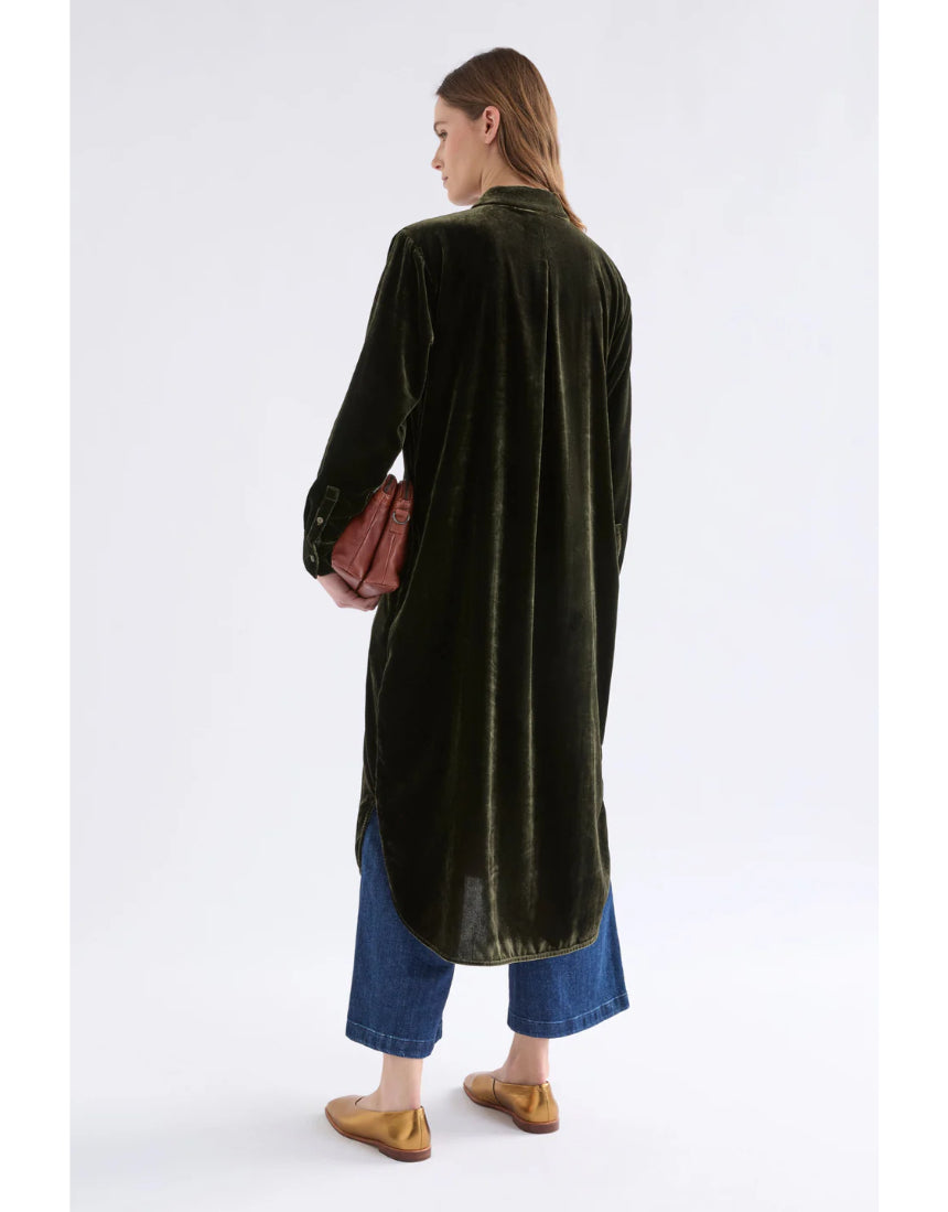 Elk - Suuri Velvet Dress Deep Olive, Clothing, Elk - Say It Sister