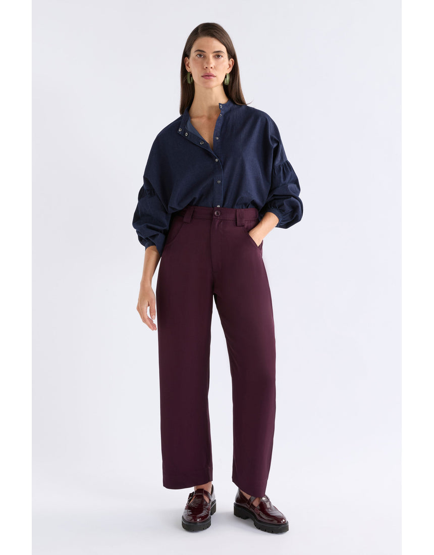 ELK The Label Hullu Pant in Shiraz color, stylish women's pants with a relaxed fit and modern design.