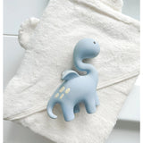 Winnie Parkes Diplo the Dino-Dragon teether in blue, soft silicone baby teether with dinosaur and dragon design, for infants.