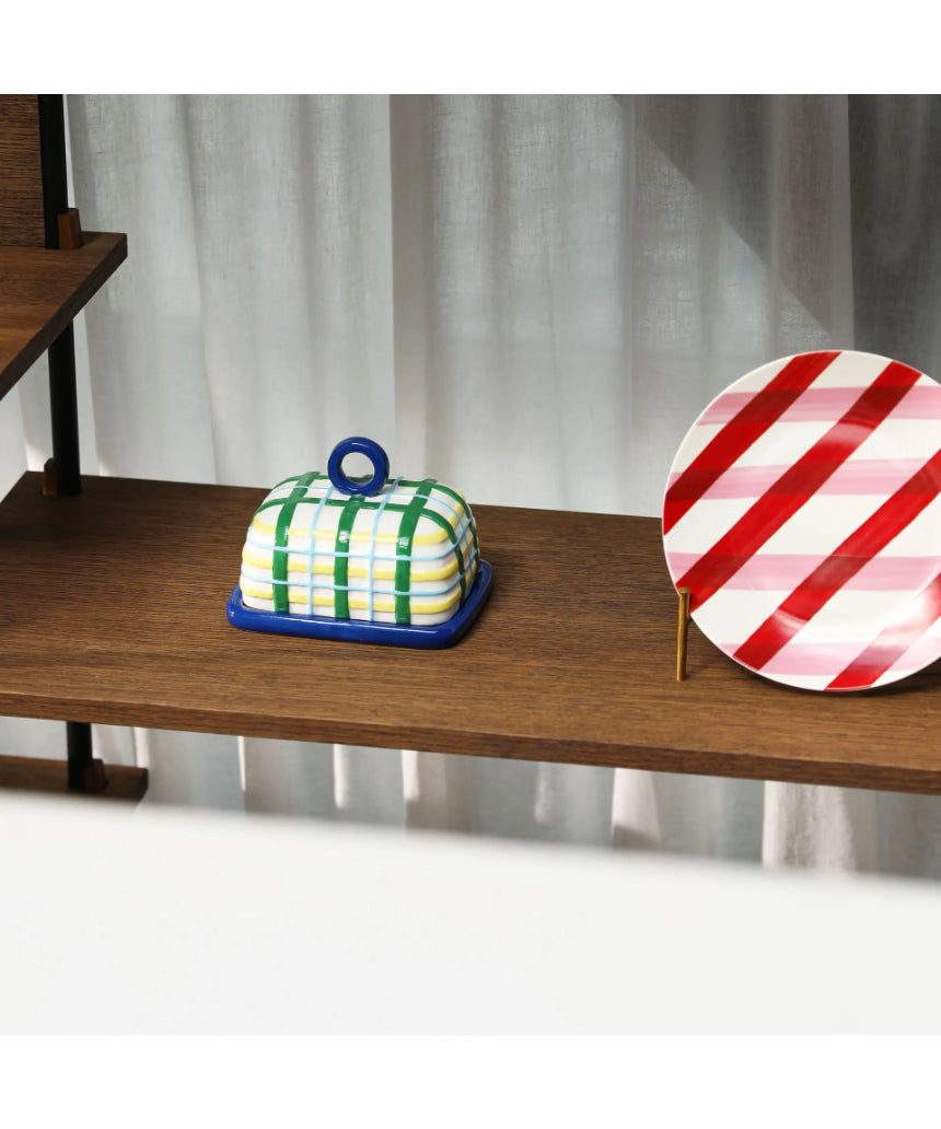 Klevering - Butter Dish Plaid Blue, butter dish, Klevering - Say It Sister