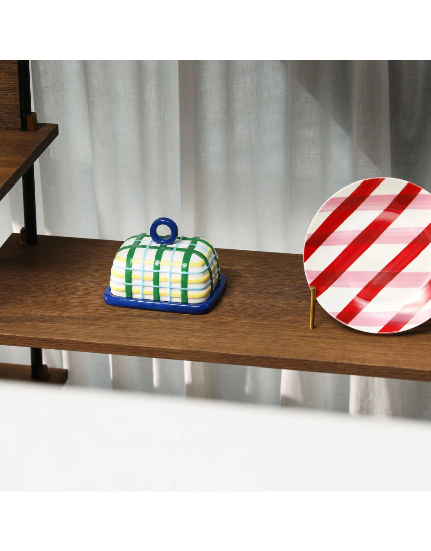 Klevering - Butter Dish Plaid Blue, butter dish, Klevering - Say It Sister