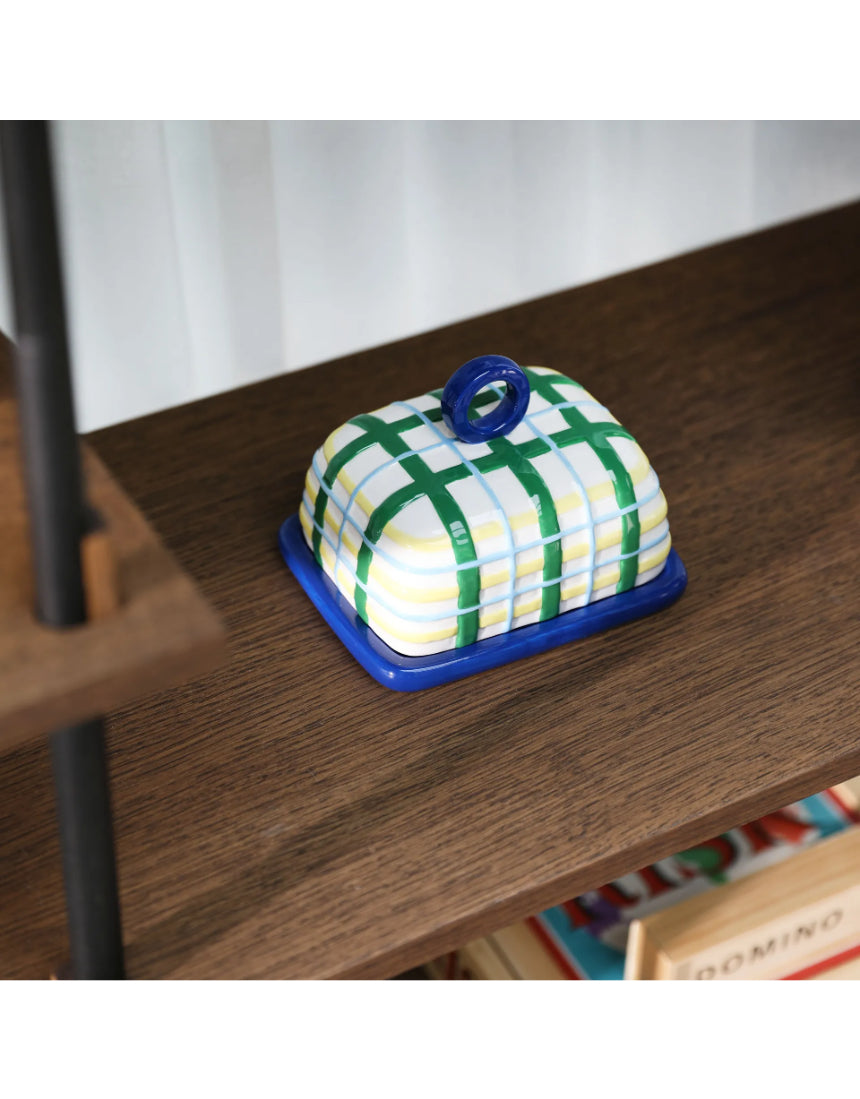 Klevering - Butter Dish Plaid Blue, butter dish, Klevering - Say It Sister