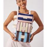 Chocolate stripe Ditty Base from Base, showcasing a stylish fabric base with a chocolate and white striped pattern.