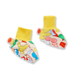 Halcyon Nights Little Billabong baby booties in soft fabric, featuring playful animal patterns and snug fit for little feet.