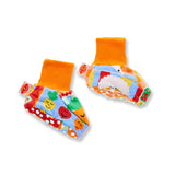 Soft halcyon nights pocket patch baby booties from Halcyon Nights, featuring cute patch designs and cozy knit fabric for infants.