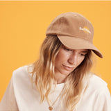 Banabae Rad Mama washed baseball cap in desert sand, featuring a curved brim and adjustable strap, casual and stylish headwear.