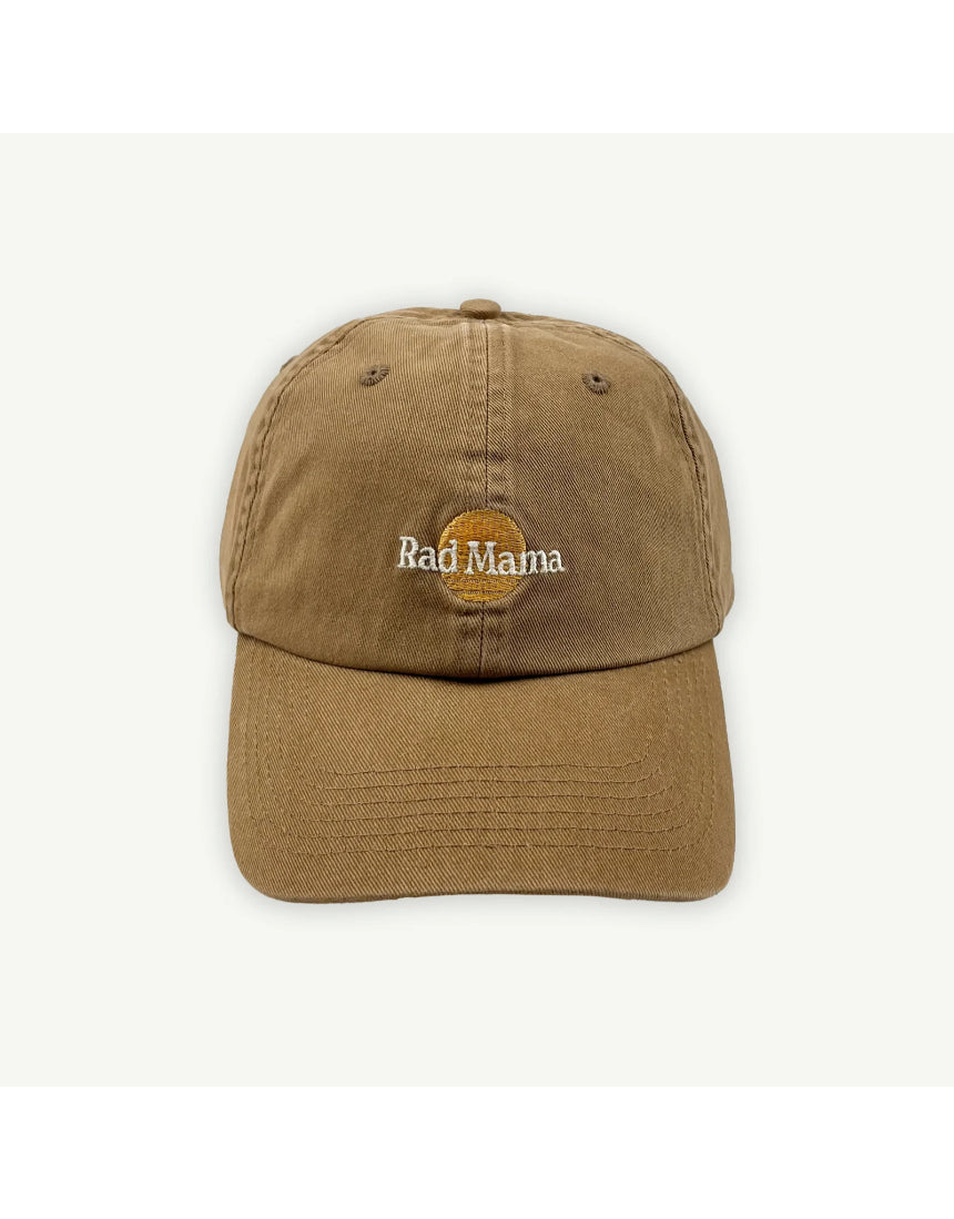 Banabae Rad Mama Washed Baseball Cap in desert sand with adjustable strap and curved brim, casual and stylish for everyday wear.