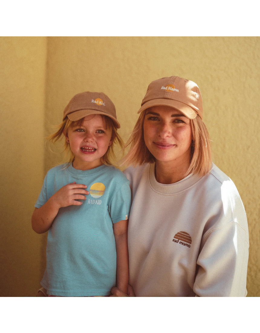 Banabae Rad Mama Washed Baseball Cap in desert sand, featuring a soft, worn-in fabric and curved brim for casual style.