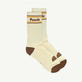 Banabae Funcle Crew Sock in natural color, soft cotton blend, showing a close-up of the comfortable crew sock for everyday wear.