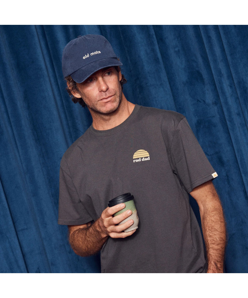 Old Mate Washed Baseball Cap - Navy, , Banabae - Say It Sister