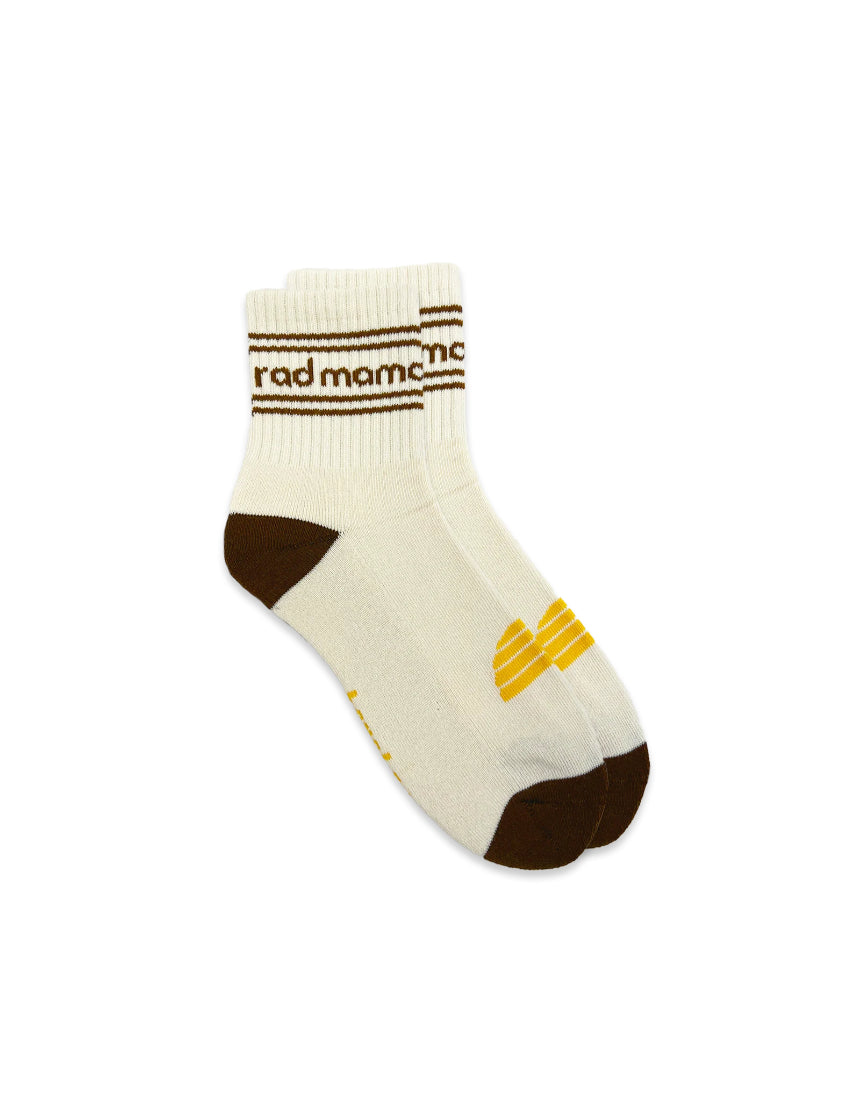 Rad Mama Organic Cotton Crew Sock - Coco Stripe, , Banabae - Say It Sister