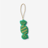 Beaded green Christmas decoration by Bonnie and Neil featuring intricate beadwork and festive design for holiday decor.