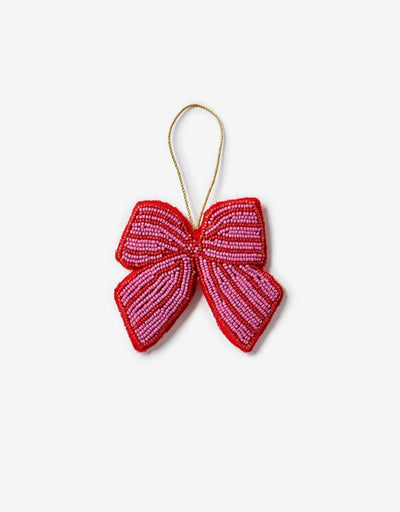 Bonnie & Neil - Bow Pink Beaded Christmas Decoration, Christmas Decoration, Bonnie and Neil - Say It Sister