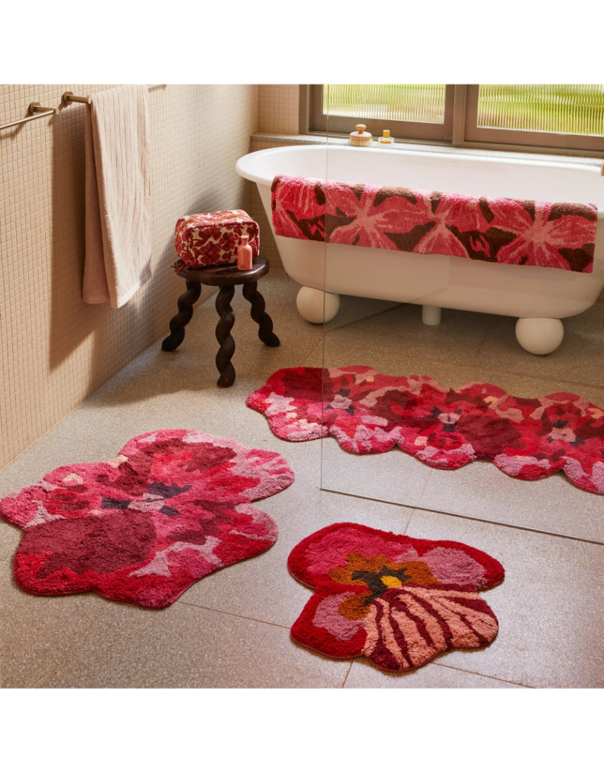 Bonnie and Neil - Mave Pink Long Bath Mat, Bath Mats & Rugs, Bonnie and Neil - Say It Sister