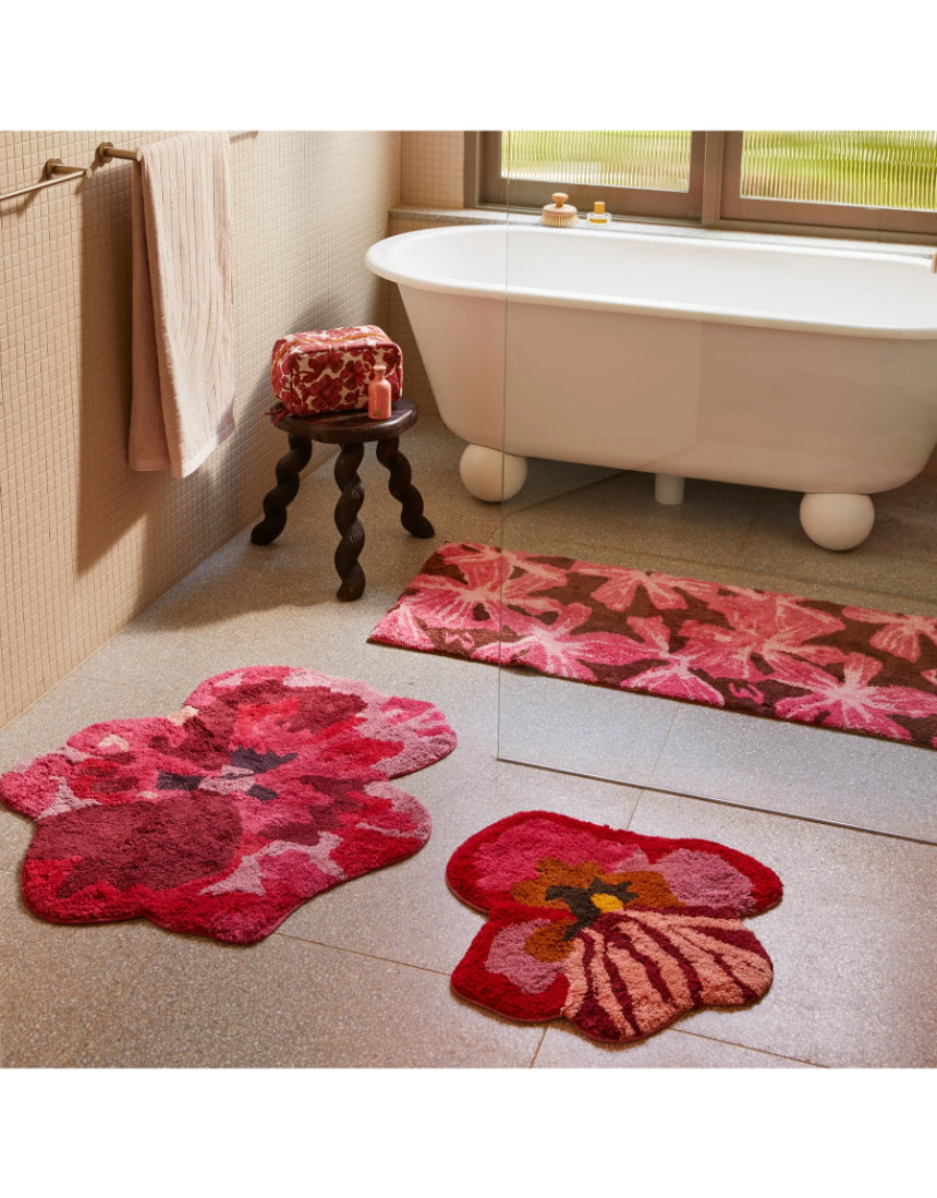 Bonnie and Neil - Mave Pink Long Bath Mat, Bath Mats & Rugs, Bonnie and Neil - Say It Sister