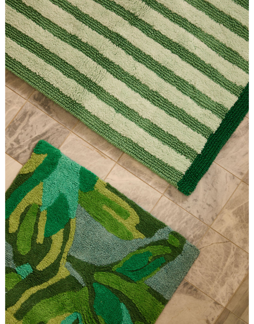 Bonnie and Neil - Dutch Floral Green Bath Mat, Bath Mats & Rugs, Bonnie and Neil - Say It Sister