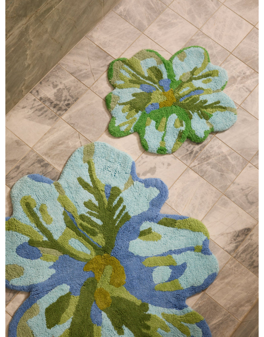 Bonnie and Neil - Tulip Blue Green Bath Mat, Bath Mats & Rugs, Bonnie and Neil - Say It Sister
