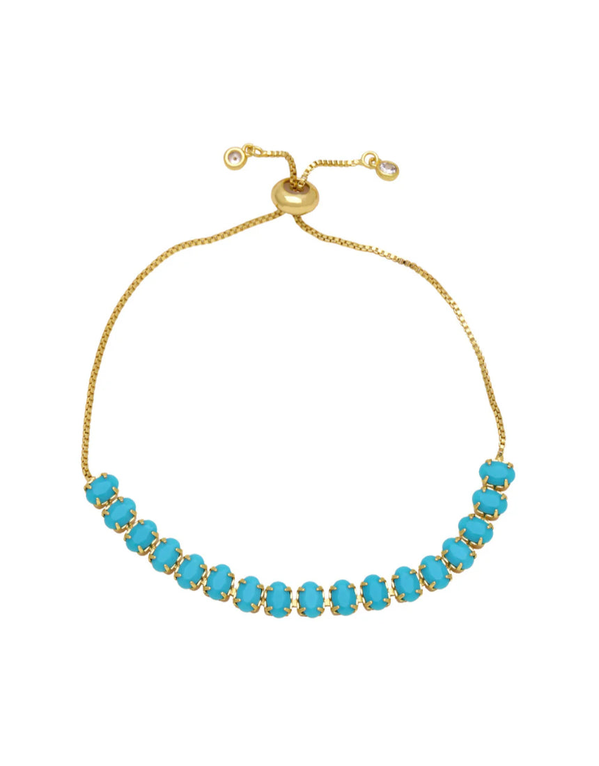 Mila Tennis Bracelet, , Salty Safari - Say It Sister