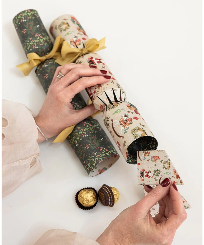 Bespoke Letterpress - 10 Pack Christmas Cracker Kit - Jolly Santa, Christmas Decoration, Bespoke Letterpress - Say It Sister