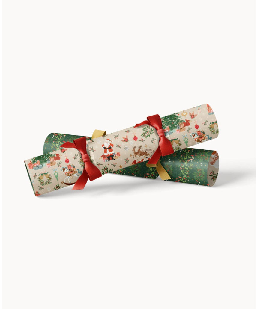 Bespoke Letterpress - 10 Pack Christmas Cracker Kit - Jolly Santa, Christmas Decoration, Bespoke Letterpress - Say It Sister