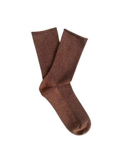 Klue - Glitter Lurex Socks - Camel Brown, socks, Klue - Say It Sister